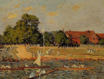 阿爾弗萊德 西斯萊 Regatta at Hampton Court 阿爾弗萊德 西斯萊 Regatta at Hampton Court
